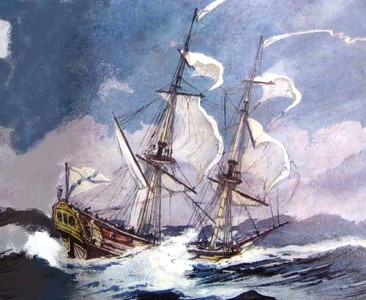 Флагманский корабль экспедиции Витуса Беринга 