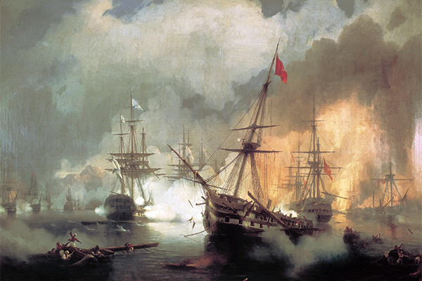 «Морское сражение при Наварине 2 октября 1827 года», И.К.Айвазовский, 1846 год
