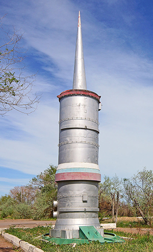 Памятник ракете 5Я26 / ПРС-1, полигон Сары-Шаган. Фото: Martin Trolle