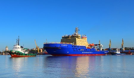На Выборгском судостроительном заводе начались испытания  ледокола «Владивосток»