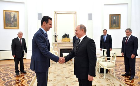 Путин и Асад обсудили в Москве продолжение операции в Сирии