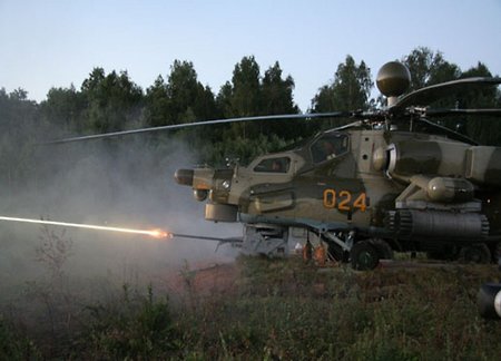 Вертолет «Ночной охотник» поразил авиацию и бронетехнику условного врага