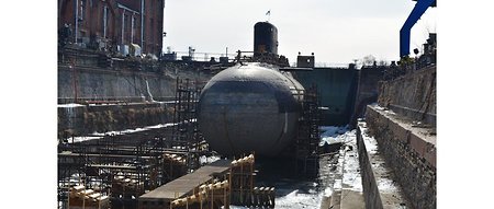 На кронштадском морском заводе завершен ремонт подлодки «Выборг»