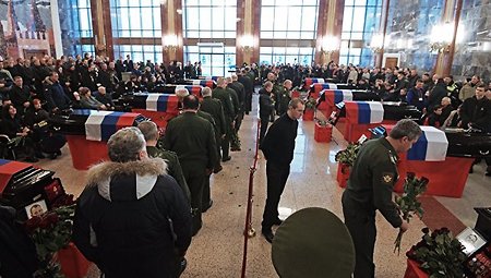 В Москве и Подмосковье простились с погибшими при крушении Ту-154
