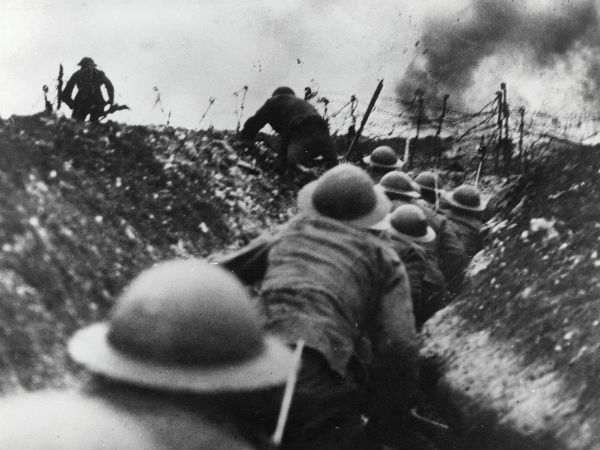 Битва на Сомме. Окопы британской и французской пехоты, 1916 г.