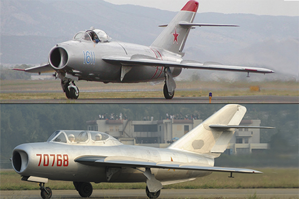 Истребители МиГ-17 и J-5